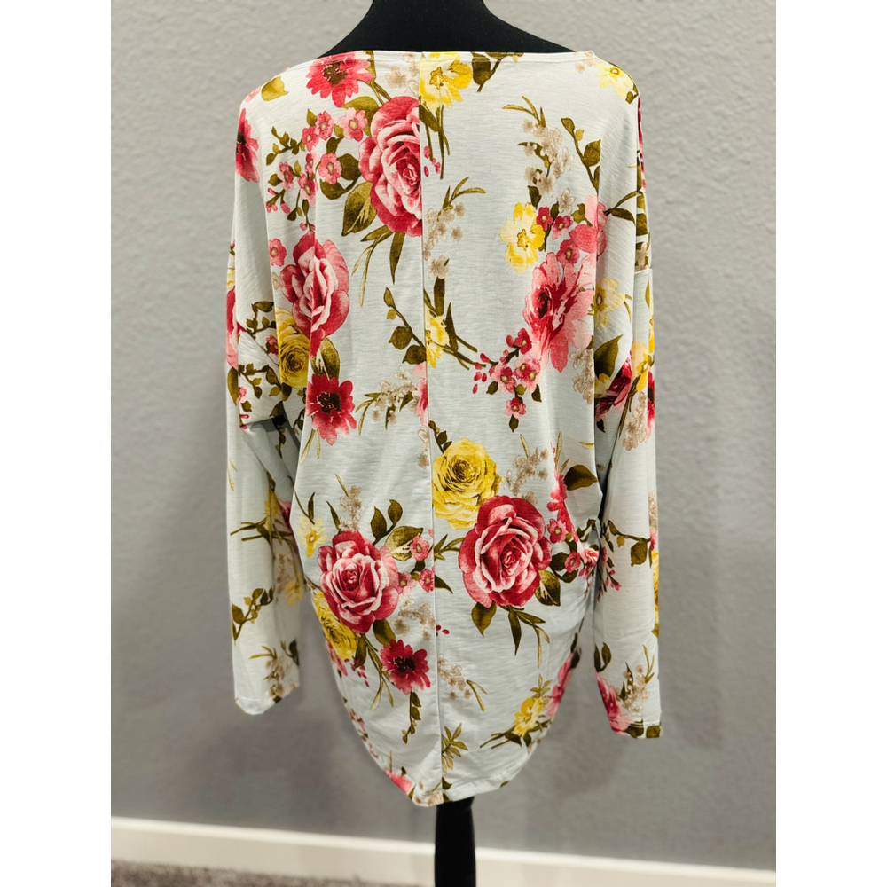 White Birch Vibrant Floral Print Top | NWOT | Sz X-Large - Picture 6 of 11